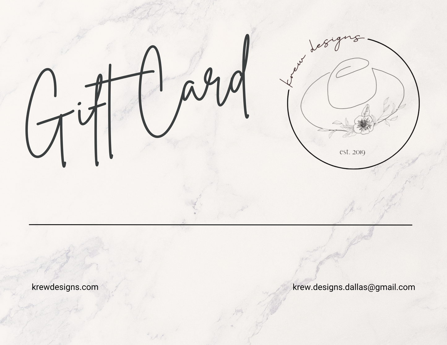 Krew Designs Gift Card