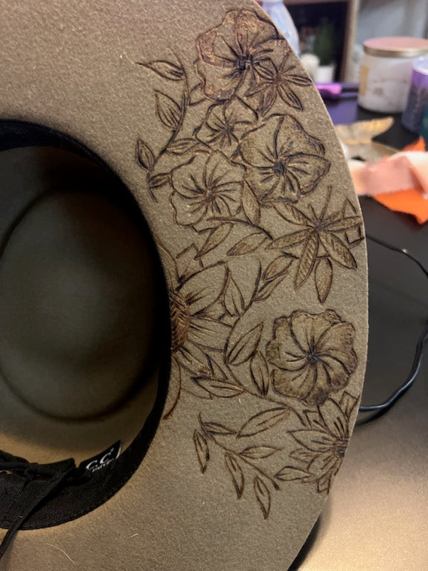 Custom Hat - 100% Wool Panama Rancher Hat