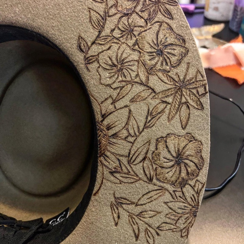 Custom Hat - 100% Wool Panama Rancher Hat