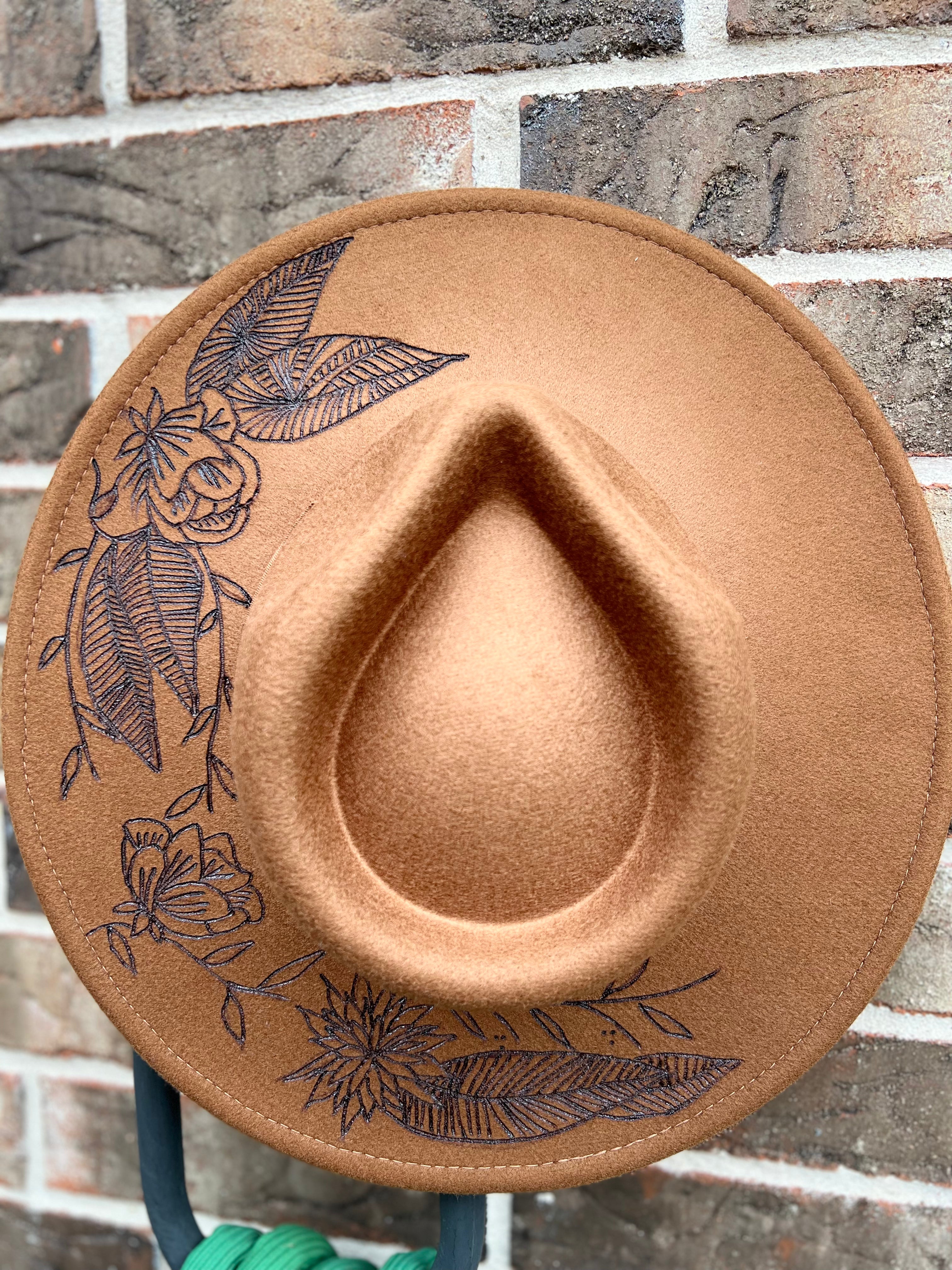 Brown Eyed Girl  | Wide Brim Hat | Custom Hat | Rancher Hat | Custom Rancher Hat | Burned Hat